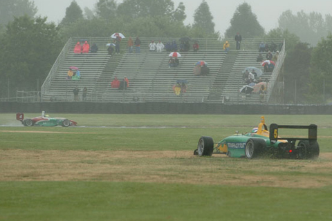 Simone De Silvestro Slides Off Track