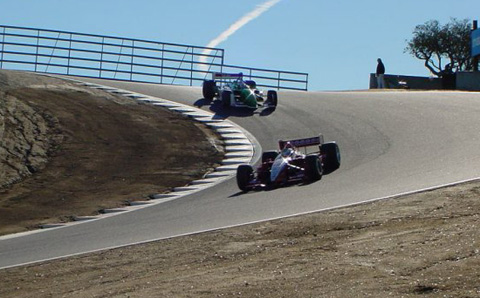 Cars Blasting Down Corkscrew