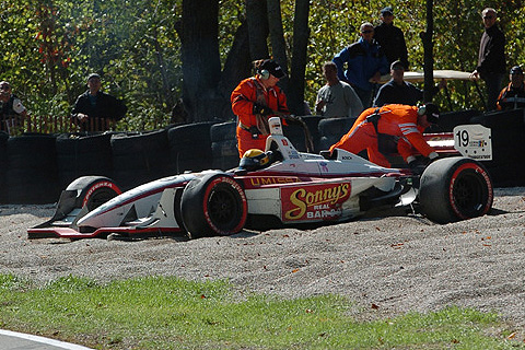 Juan Caceres Stuck in Gravel Trap