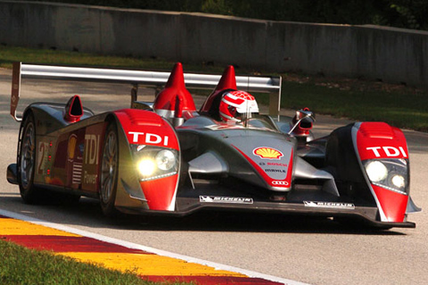 Audi R10 LMP1 Driven by Emanuele Pirro and Marco Werner in Action