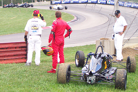 Jason Byers Watches FF Race After Crashing