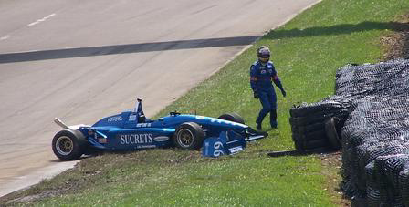 Keith Lively's Damaged Car in FA Race