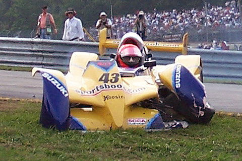 Glen Cooper's Damaged Car in DSR Race