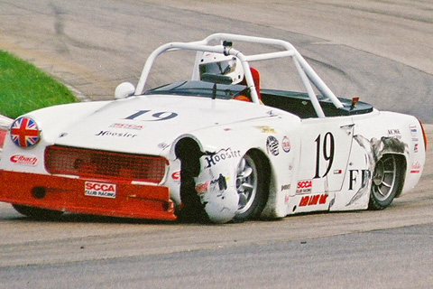 Robert Futcher's Damaged Car in FP Race