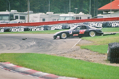 Mike Henderson Spinning in GT3 Race