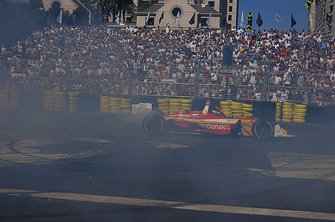 Sebastien Bourdais Doing Donuts