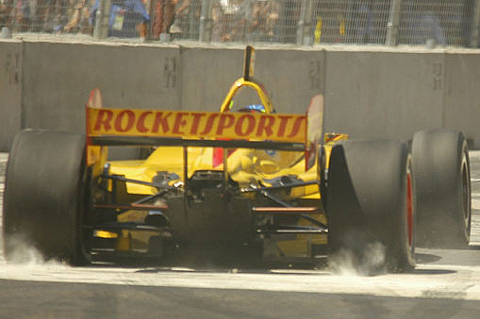 Timo Glock Kicking Up Dust Over Trolley Tracks