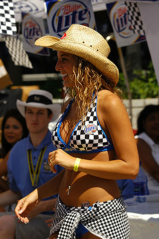 Miller Lite Bikini Girl w/Straw Hat