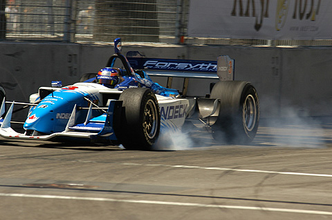 Paul Tracy's Locks Up The Brakes