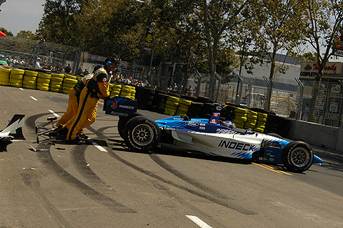 Safety Team Pushing Paul Tracy