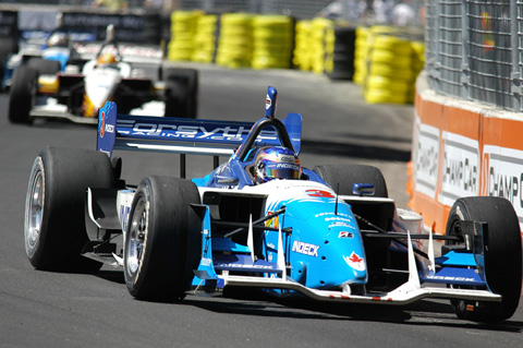 Paul Tracy Leading Oriol Servia