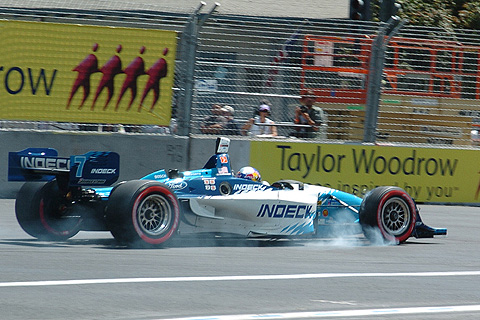 A.J. Allmendinger Locks Up Tires