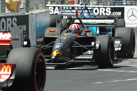 Dan Clarke Sandwiched Between Sebastien Bourdais and Paul Tracy