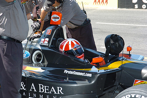 Dan Clarke in Pits w/Fan