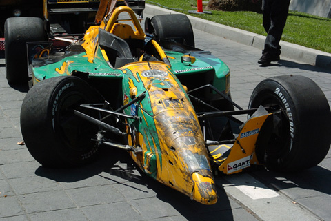 Will Power's Smashed Car