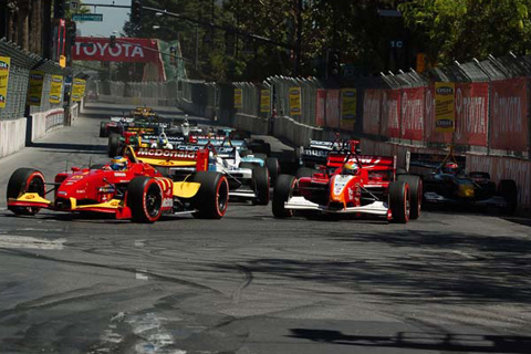 Sebastien Bourdais Leads Field in First Turn, First Lap