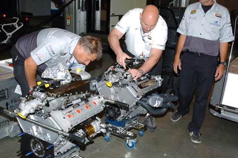 PCM Crew w/Two Engines on Crates