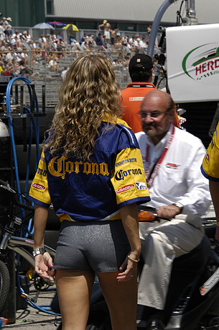 Corona Girl Walking Down Pitlane