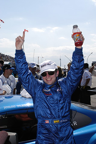 Jorge Diaz, Jr. Raises Arms in Victory