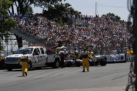 Safety Crew Cleaning Up First Lap Crash