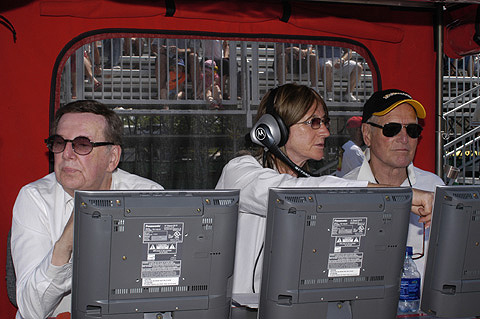 Carl Haas and Paul Newman in Pit Stand