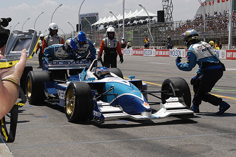 Paul Tracy During A Pit Stop