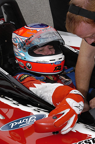 Jimmy Vasser Adjusting Mirror