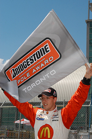 Sebastien Bourdais Waving Pole Winner Flag