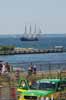 Tall Ship on Lake Ontario Behind Racetrack Thumbnail