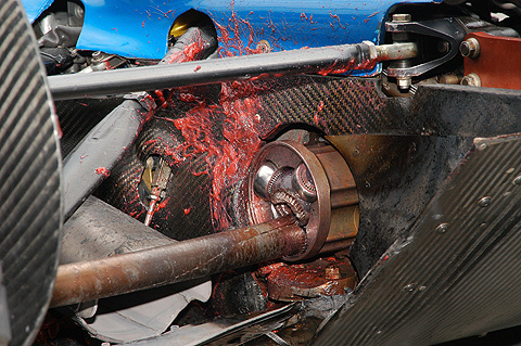 CV Joint Grease Splattered on Jan Heylen Car