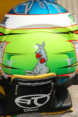 Back of Alex Taglaini Helmet