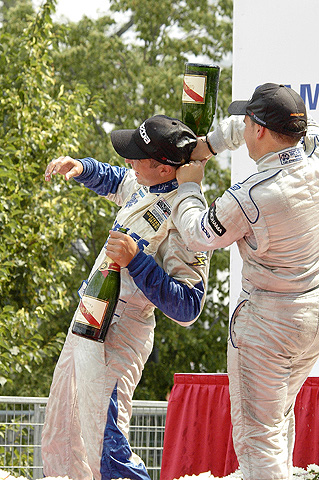 Robbie Pecorari Getting Champagne Poured on Him