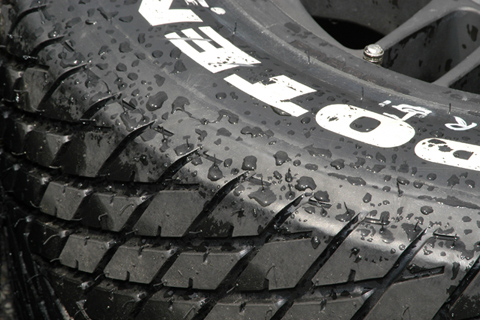 Rain Drops on Rain Tire