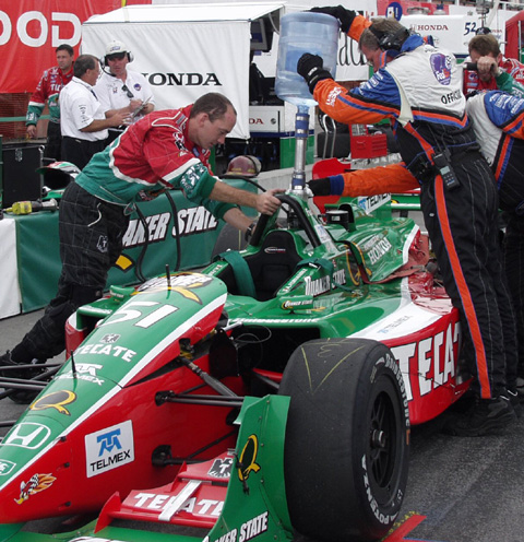 Adrian Fernandez's Car In Pits