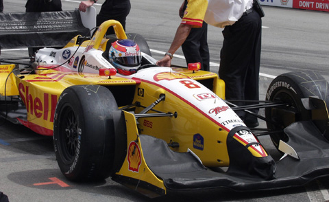 Jimmy Vasser Sitting In Car