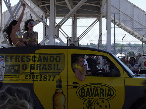 Brazil Fans In Vehicle
