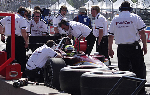 Bruno Junqueira's Car In Pits