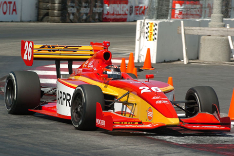Front View of JR Hildebrand in Action