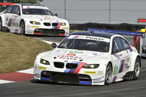 Two GT BMWs in Action Image