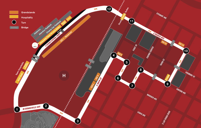 Las Vegas Track Map Image