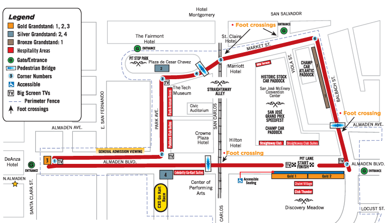 San Jose Track Map Image